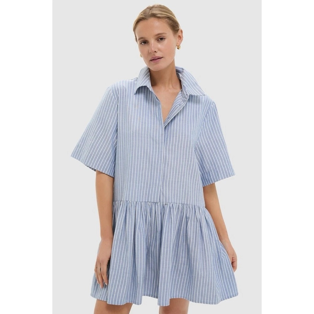 Tuckernuck Blue Stripe Piper Shirt Dress NWT | Size M | Cotton Shirt Dress